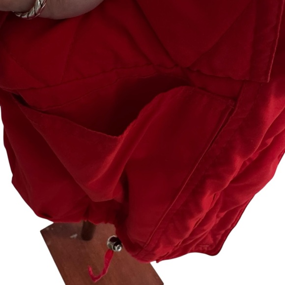 London Fog Red Fur-Trimmed Women's puffer  Parka coat size Large Petite - Picture 8 of 11